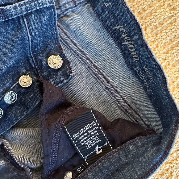 7 For All Mankind Josephina Skinny Boyfriend Jeans - Size 25 - Picture 6 of 6